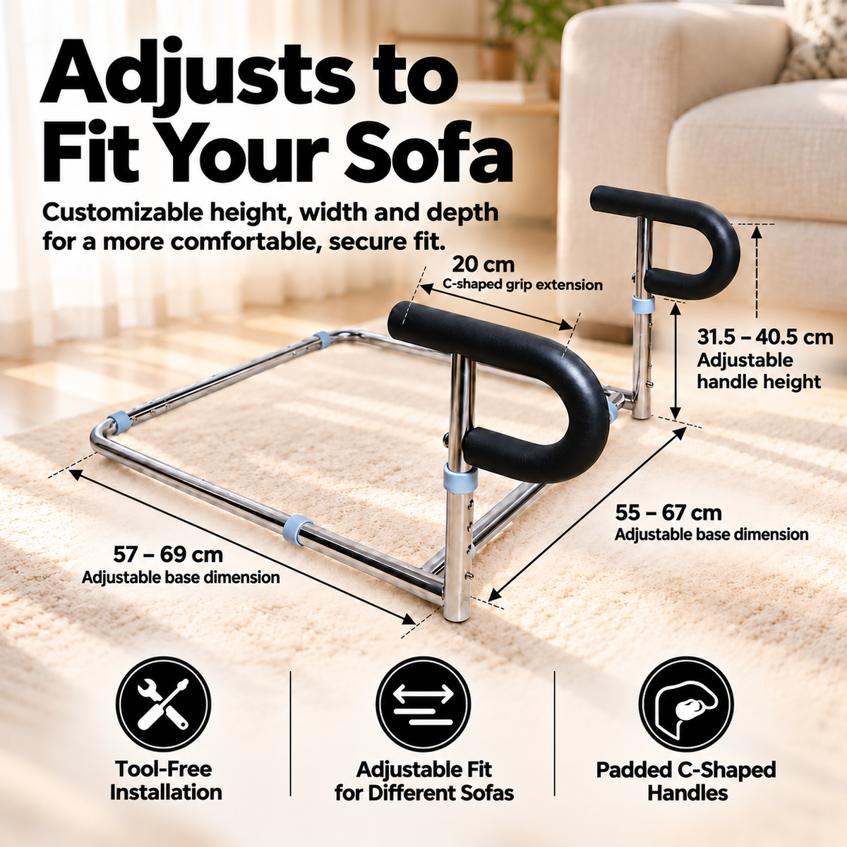 Lunaro Sofa Support Handles