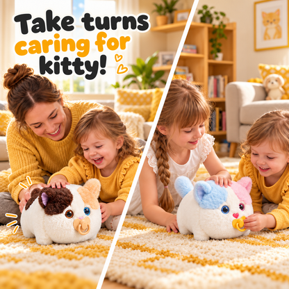 Interactive Fluffy Cat Plush Toy
