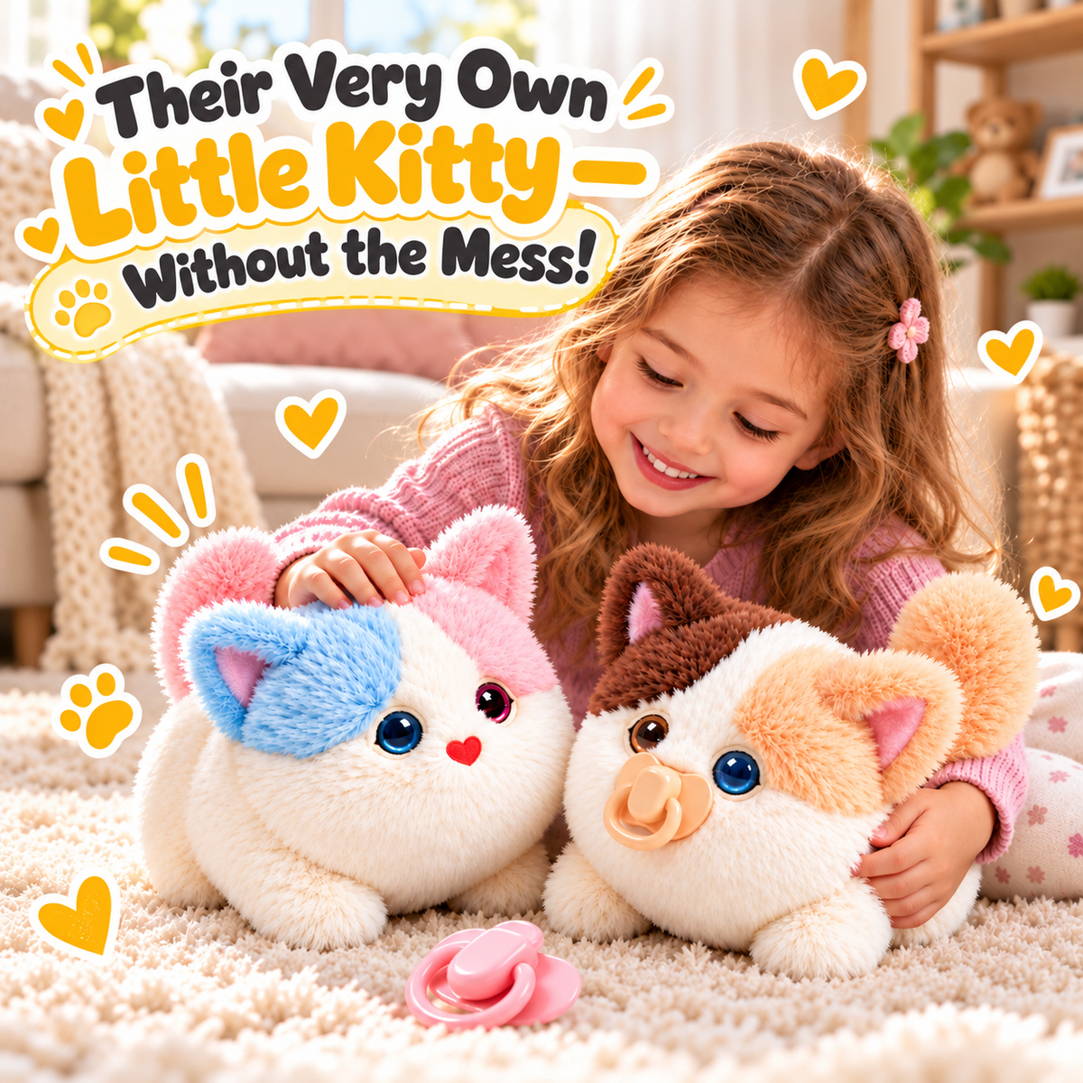 Interactive Fluffy Cat Plush Toy